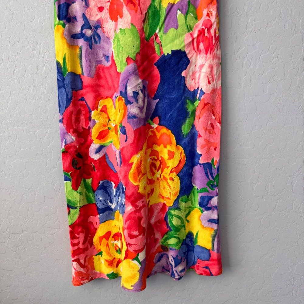 Hula Moon Jams World Floral Sundress Colorful Sleeveless Midi‎ Dress XL - Picture 4 of 7